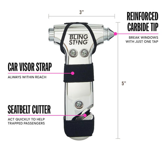 Car Escape Hammer & Glass Window Breaker