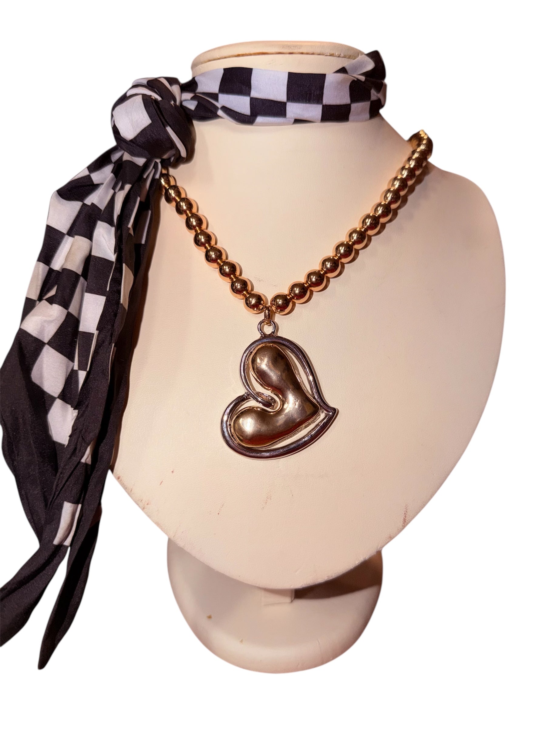 Golden Mesa Heart Necklace