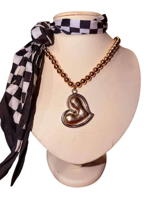 Golden Mesa Heart Necklace