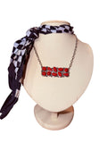 Red Stone Bar Necklace