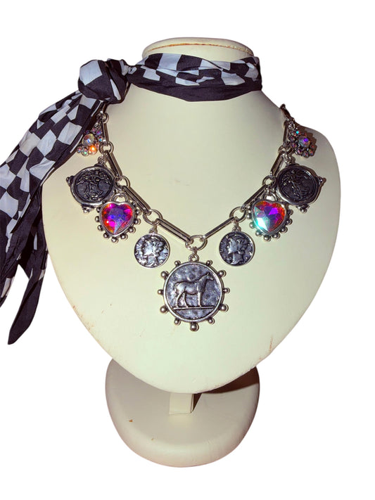 Vintage Cowgirl Charm Necklace