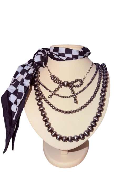 Faux Navajo Bow Cluster Necklace