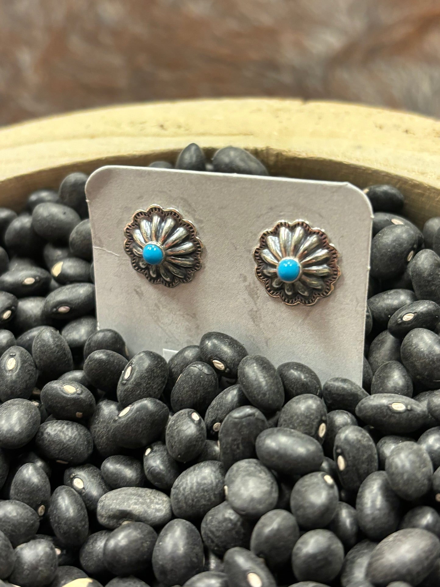 Mini Vintage Tuquoise Concho Studs