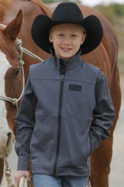 BOY'S SOFTSHELL VEST - NAVY