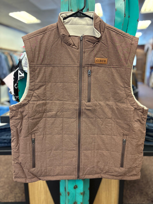 Cinch Men's Reversible Vest- Burgundy