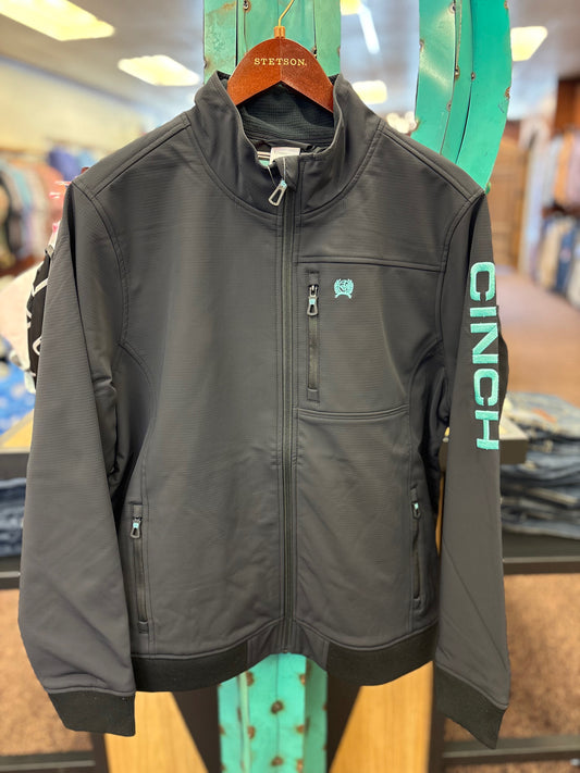 Cinch Womens Bonded Black and Turquoise Jacket