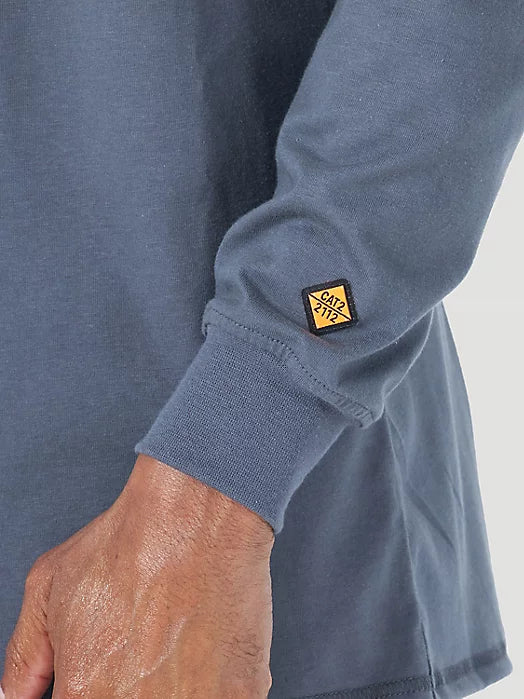 WRANGLER® FR FLAME-RESISTANT LONG SLEEVE LIGHTWEIGHT HENLEY CASTLE ROCK