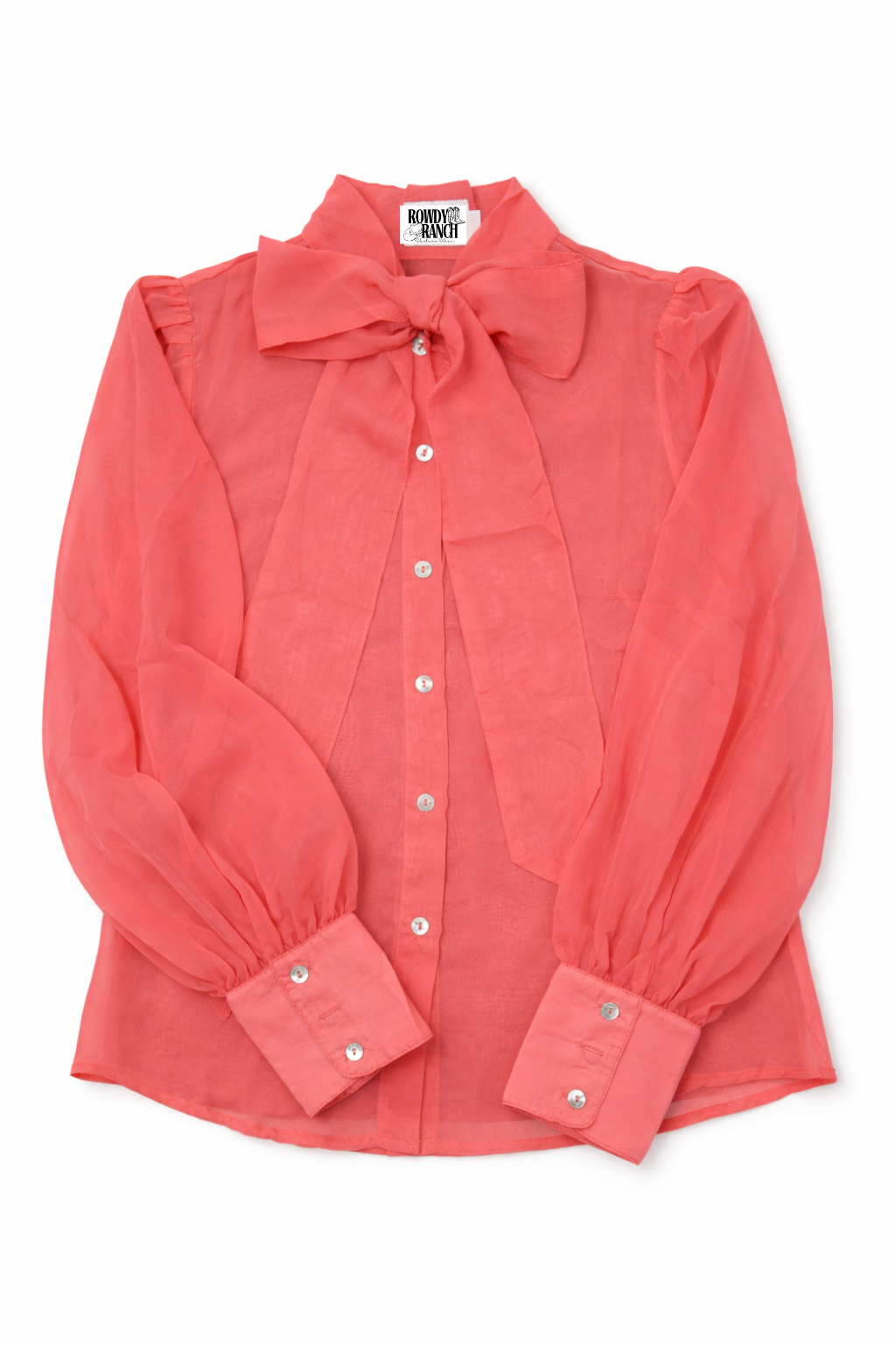 Fancy Hot Pink Bow Tie Top