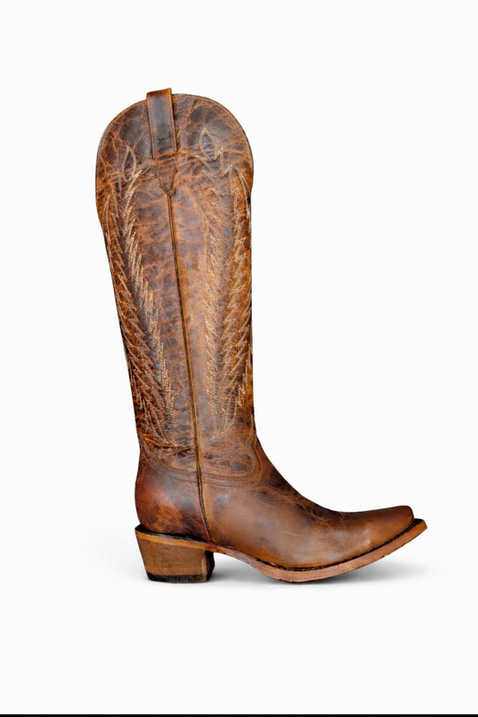 Valentina Snip Toe Boots Dark Brown