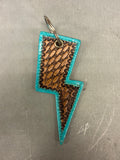 Lightening Bolt Blue Keychain