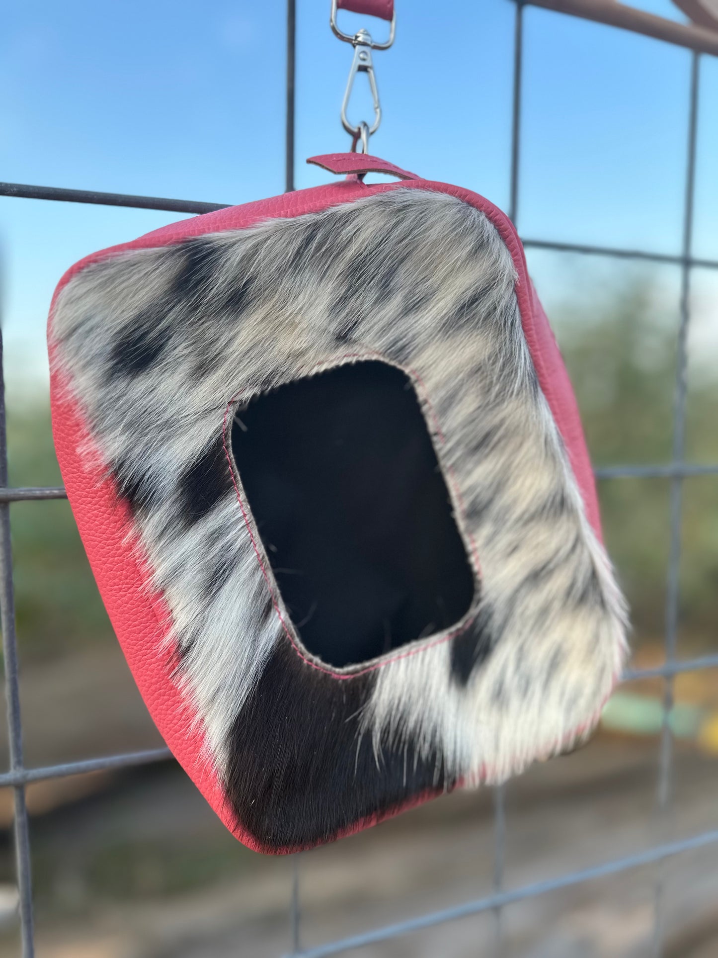 Spotted Hide Wristlet Wipe Case