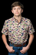 Kid's Camo Short Sleeve Snap Shirt