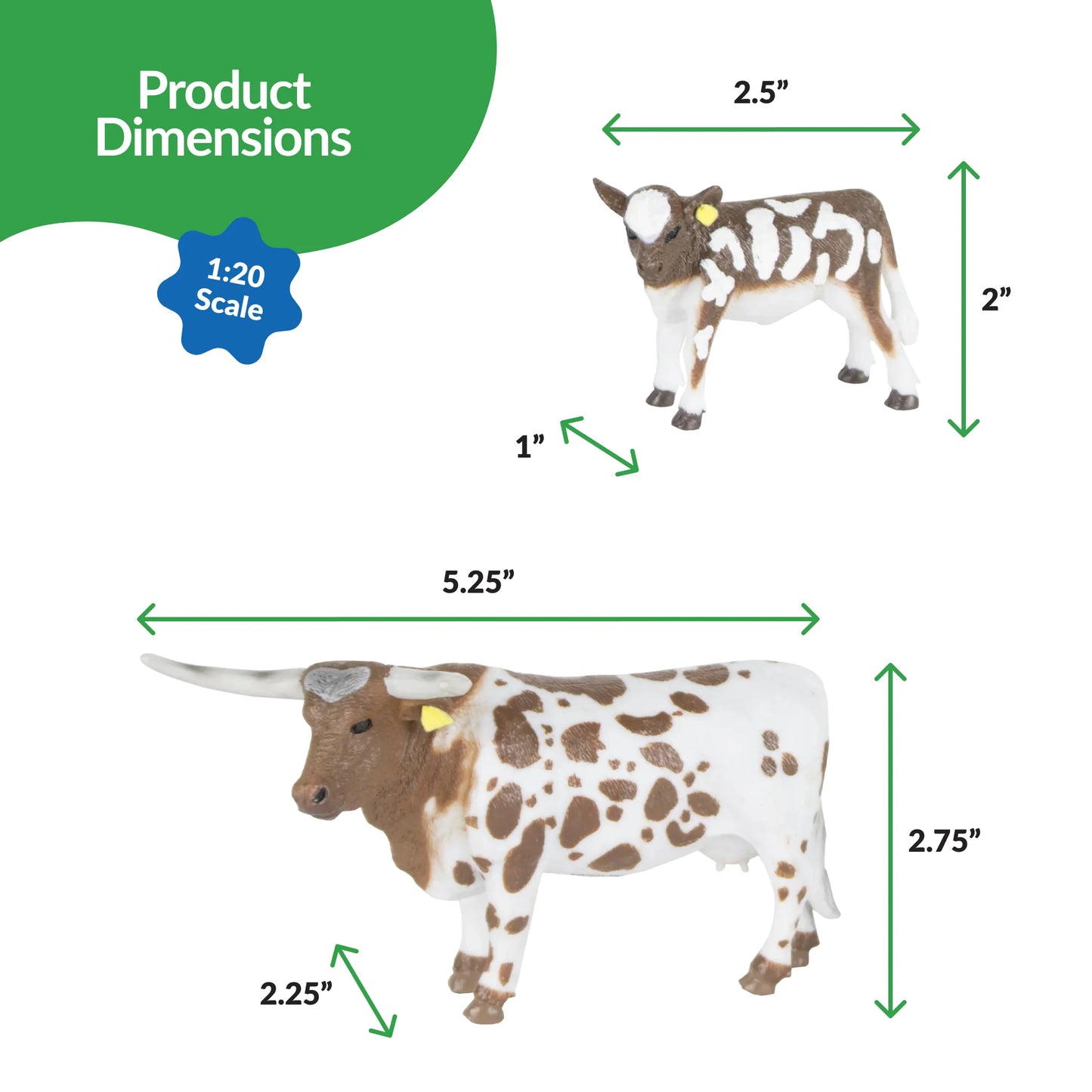 Longhorn Cow Calf Pair Toy