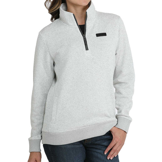 Cinch Women's Grey 1/4 Zip Pull Over