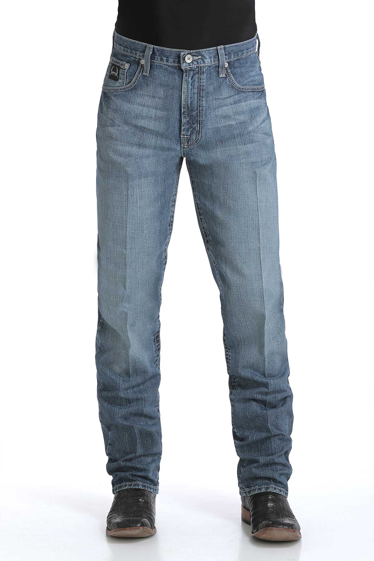 Cinch Men's Loose Fit Black Label 2.0 Jean-Medium Stone
