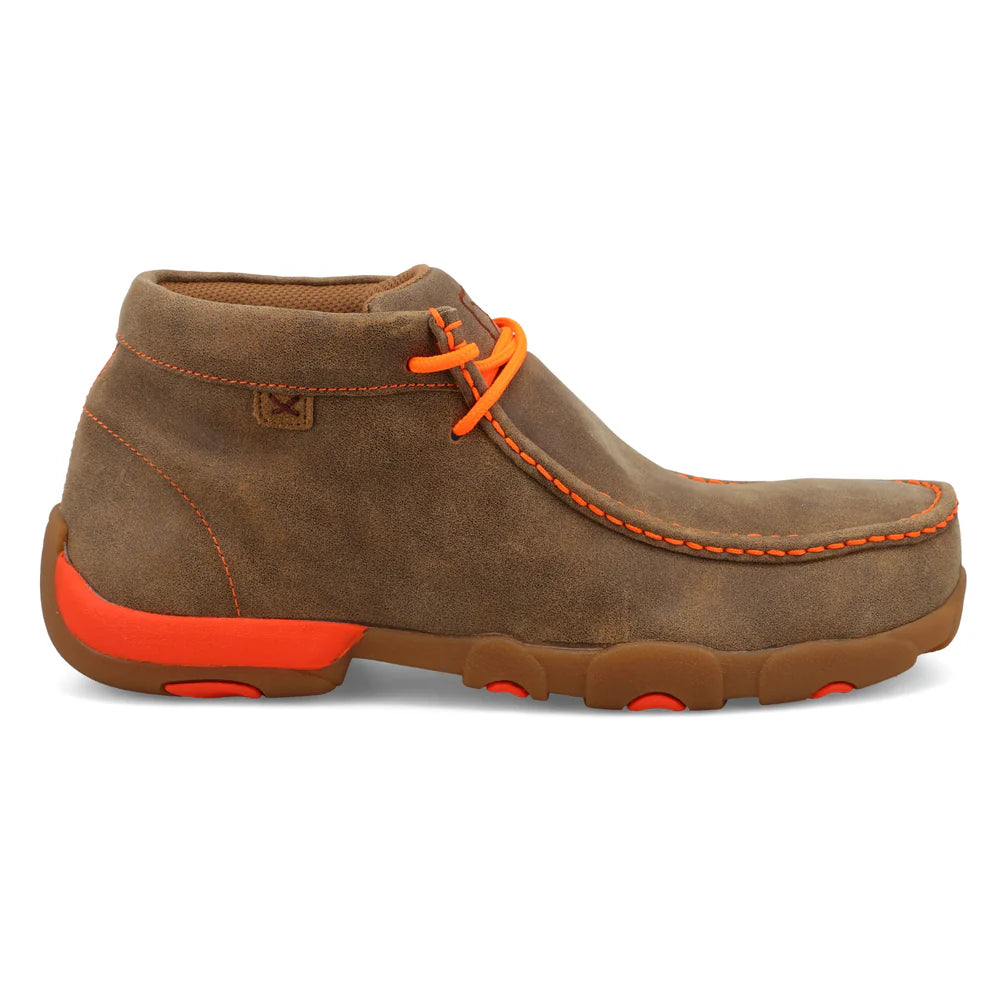 Twisted X Work Chukka Driving Moc- Bomber Neon Orange