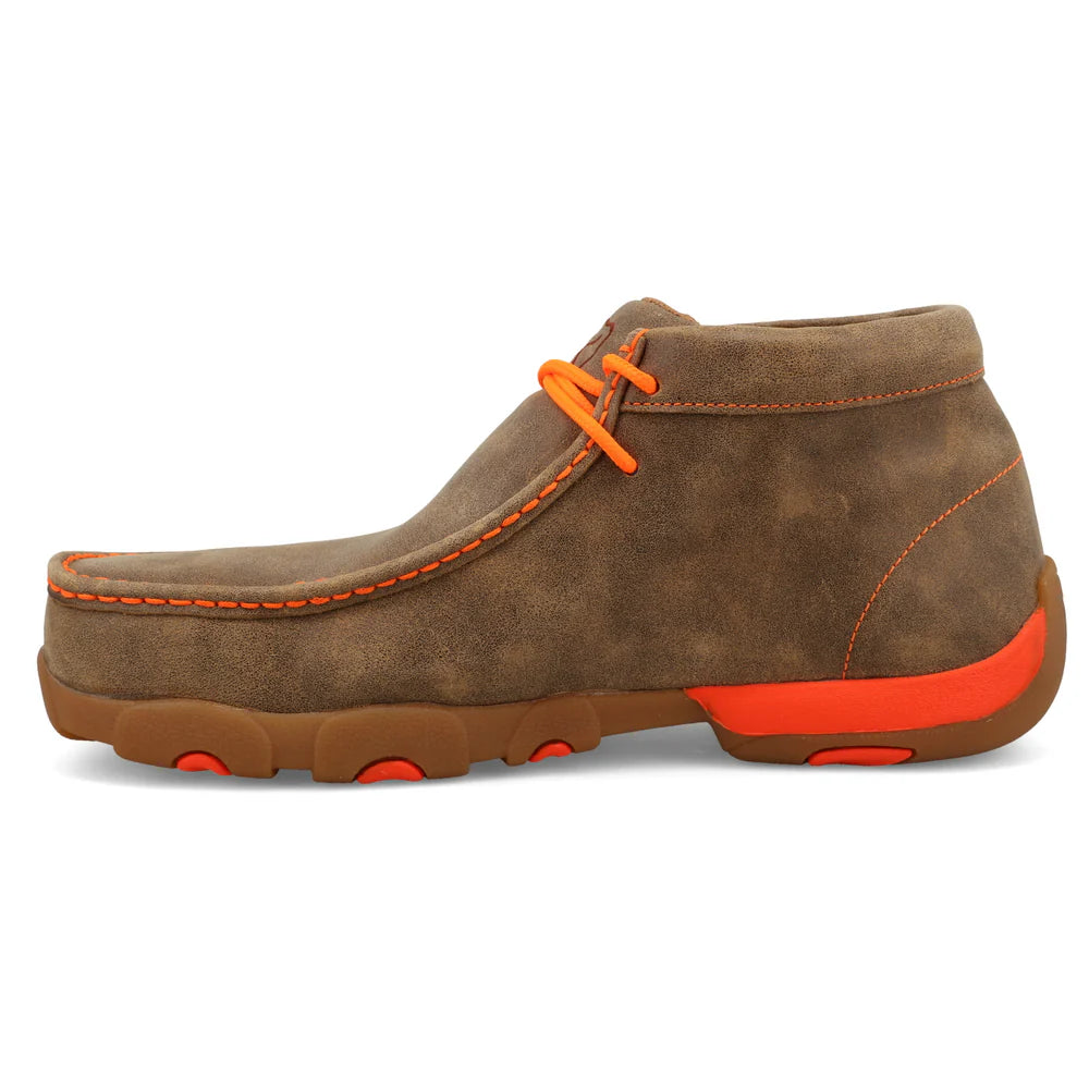 Twisted X Work Chukka Driving Moc- Bomber Neon Orange