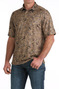 CINCH Mens Short Sleeve Campfire Arenaflex Polo