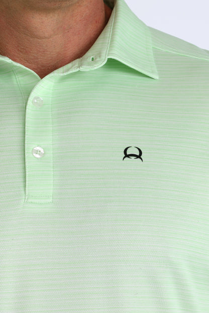 CINCH Mens Short Sleeve Green Arenaflex Polo