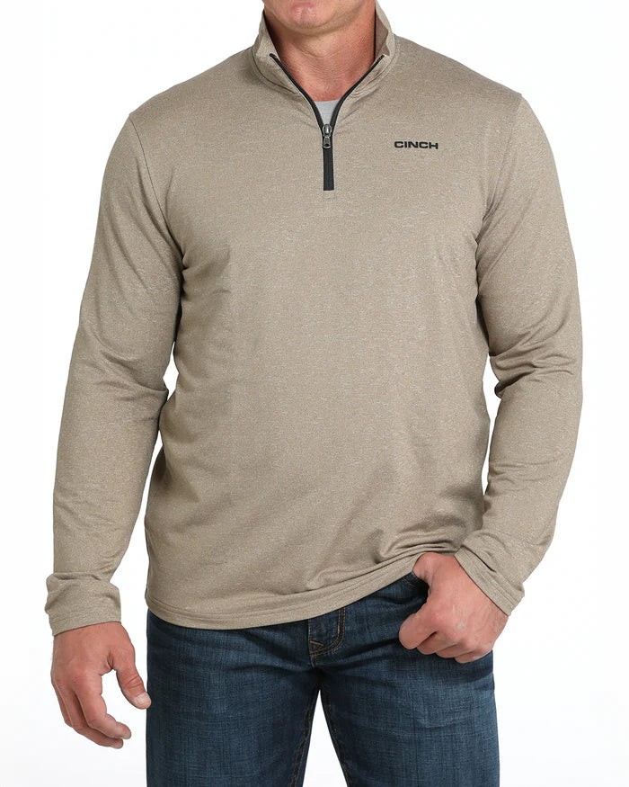 Cinch Men's Arenaflex® 1/4 Zip Pullover- Stone