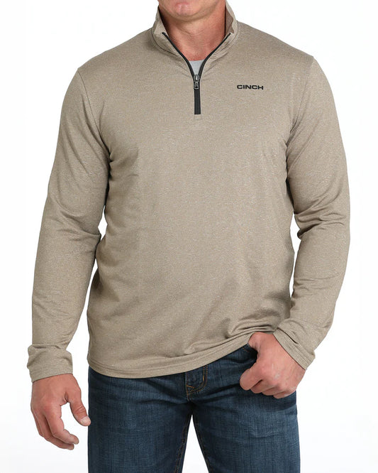 Cinch Men's Arenaflex® 1/4 Zip Pullover- Stone
