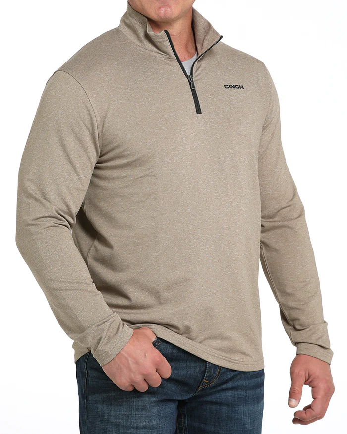 Cinch Men's Arenaflex® 1/4 Zip Pullover- Stone
