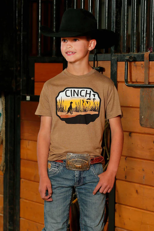 Cinch Boy's Brown Dog Graphic Tee
