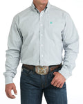 Cinch Men's Classic Fit Button Down Western Shirt- White Plaid