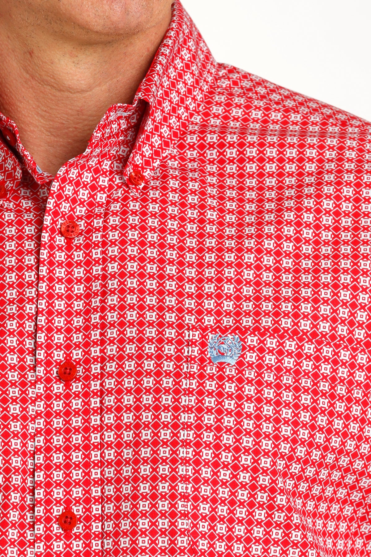 Cinch Men's Geo Print Short Sleeve Button Down Western Shirt