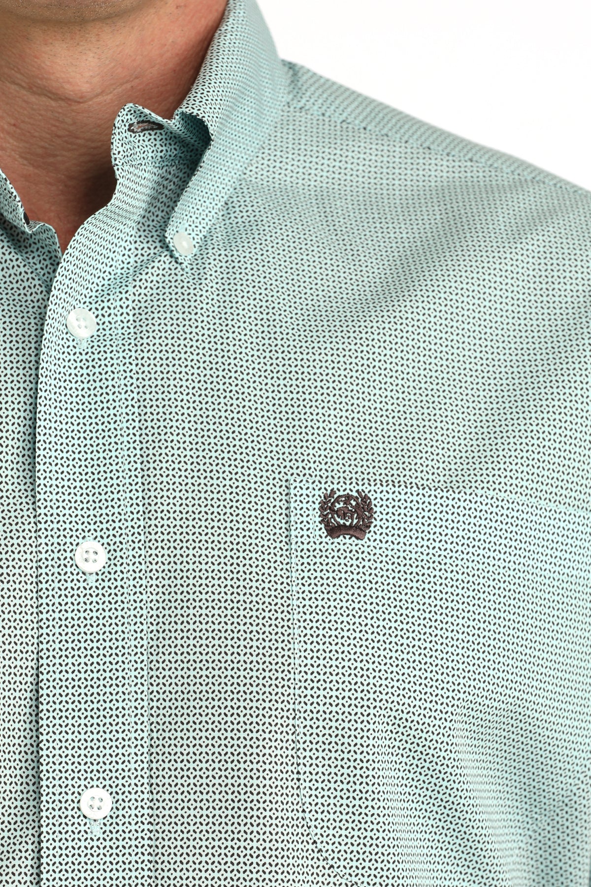 CINCH Men's Blue Classic Fit Button-Down Western Shirt