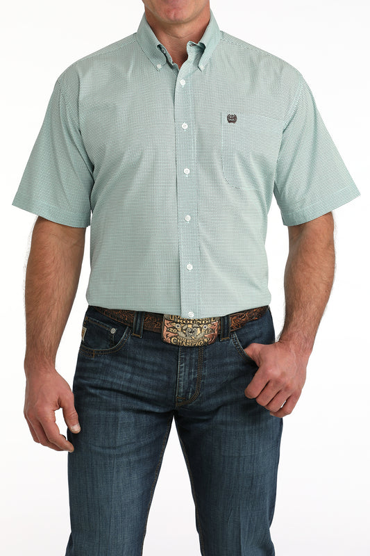 CINCH Men's Blue Classic Fit Button-Down Western Shirt
