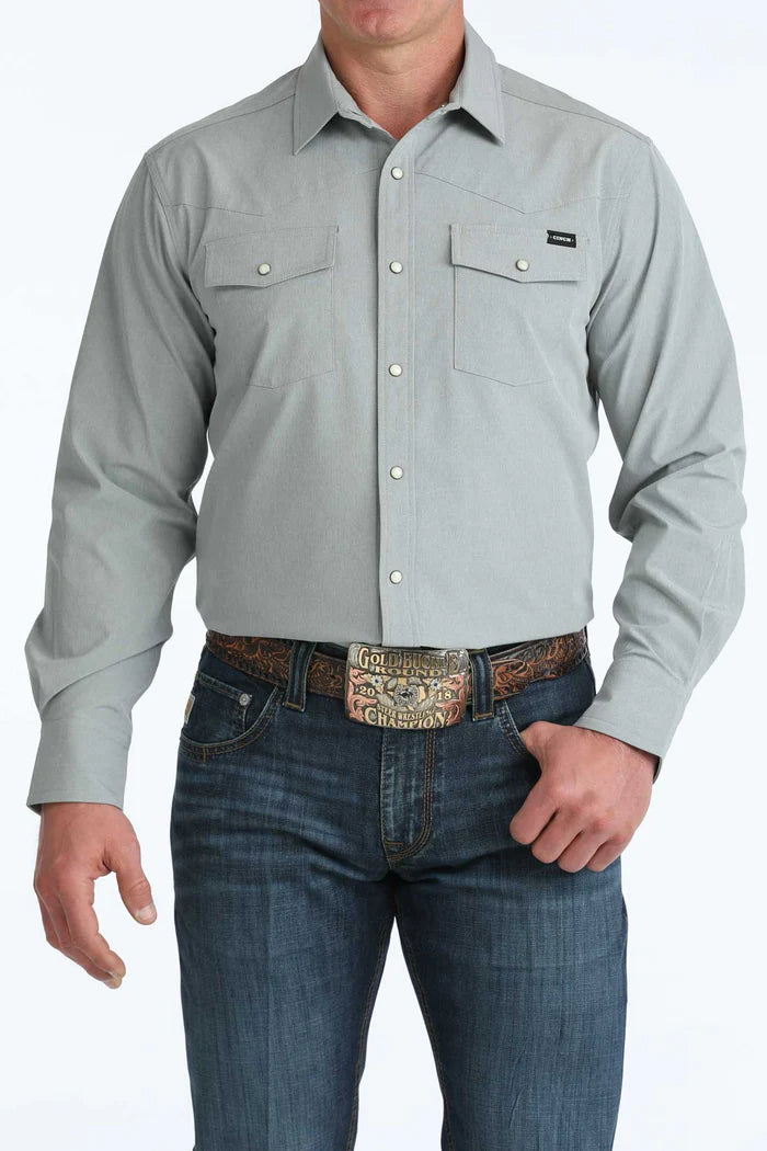 CINCH Men's Stretch Ripstop Camp Shirt