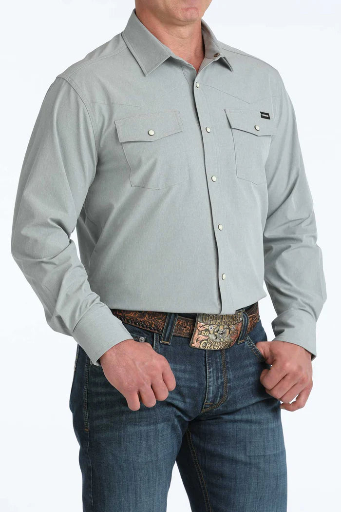 CINCH Men's Stretch Ripstop Camp Shirt