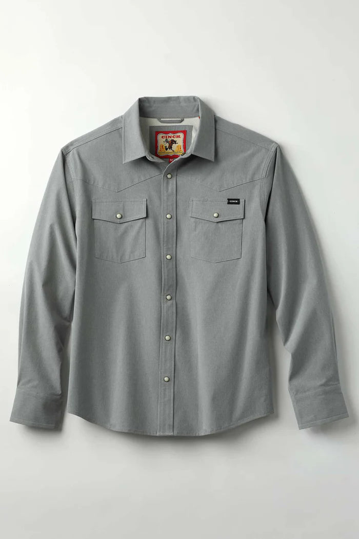 CINCH Men's Stretch Ripstop Camp Shirt