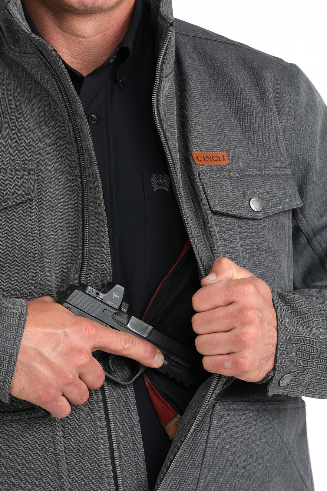 CINCH Men's Black Concealed Carry Bonded Jacket
