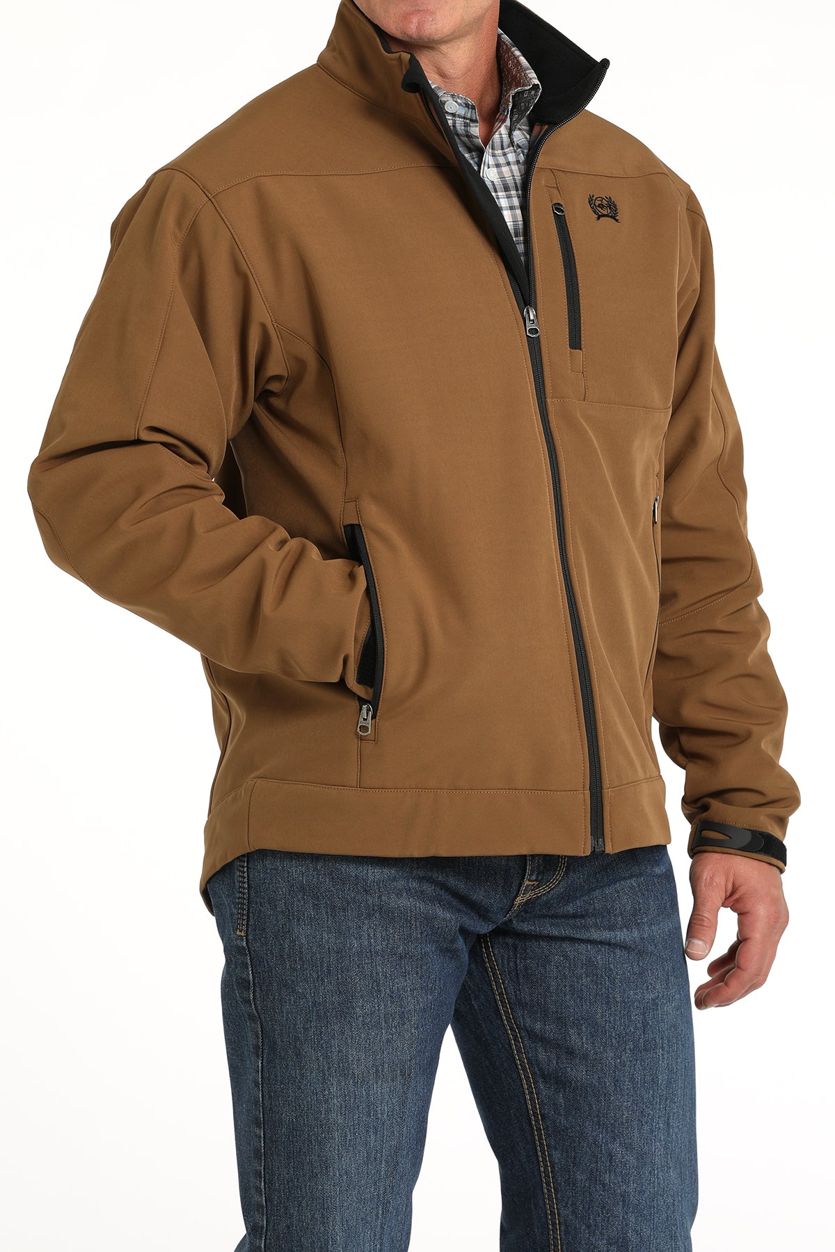 Cinch Men's Logo Sleeve Brown Bonded Jacket