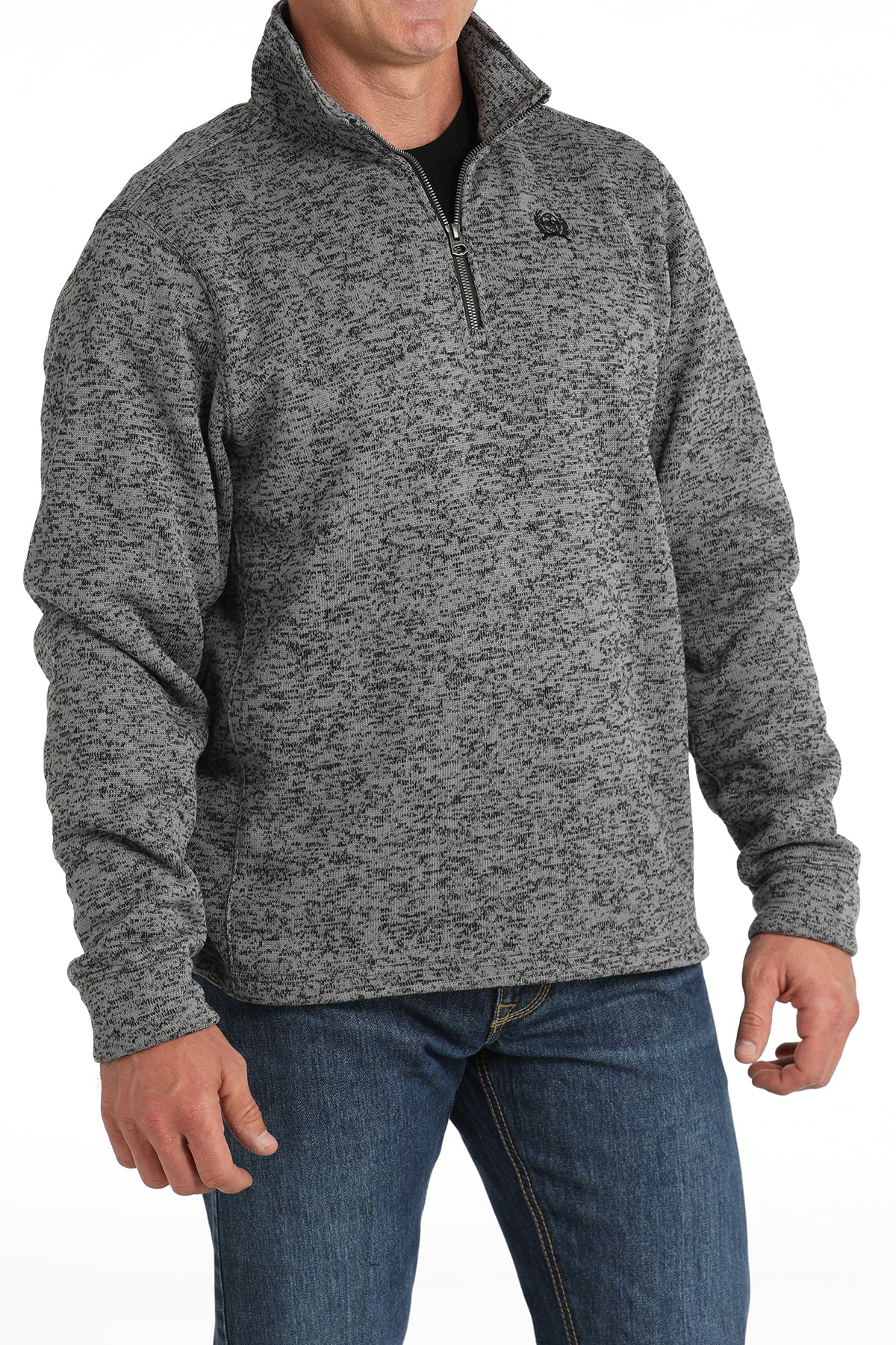 Cinch Men's Gray 1/4 Zip Pullover Fleece