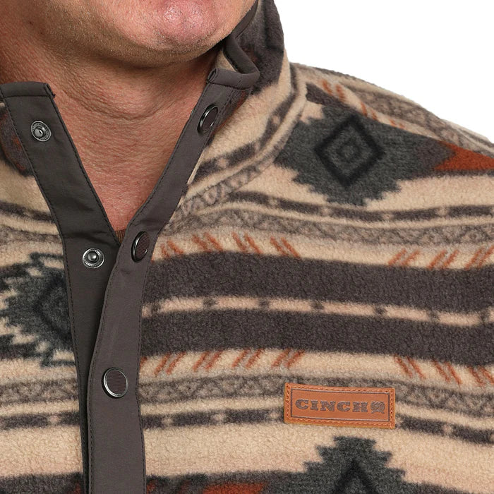 Cinch Men's Brown Polar Fleece Pullover