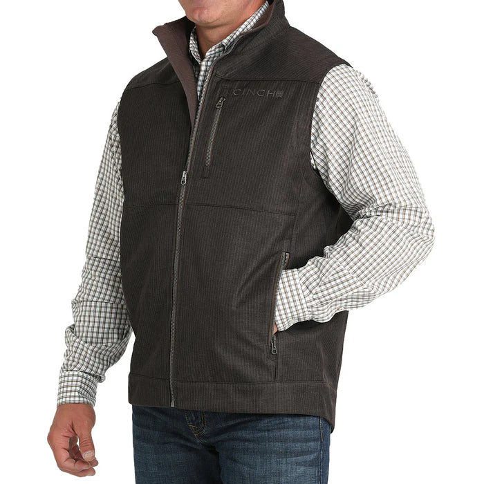 Cinch Men's Bonded Brown Vest- Brown