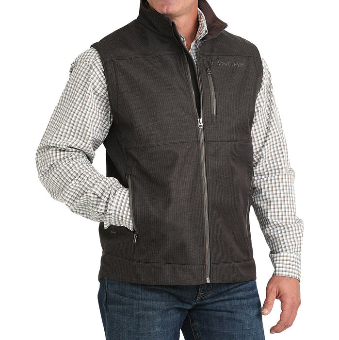 Cinch Men's Bonded Brown Vest- Brown