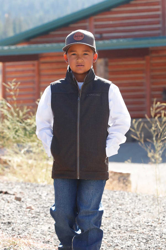 Cinch Boy's Bonded Vest-Brown
