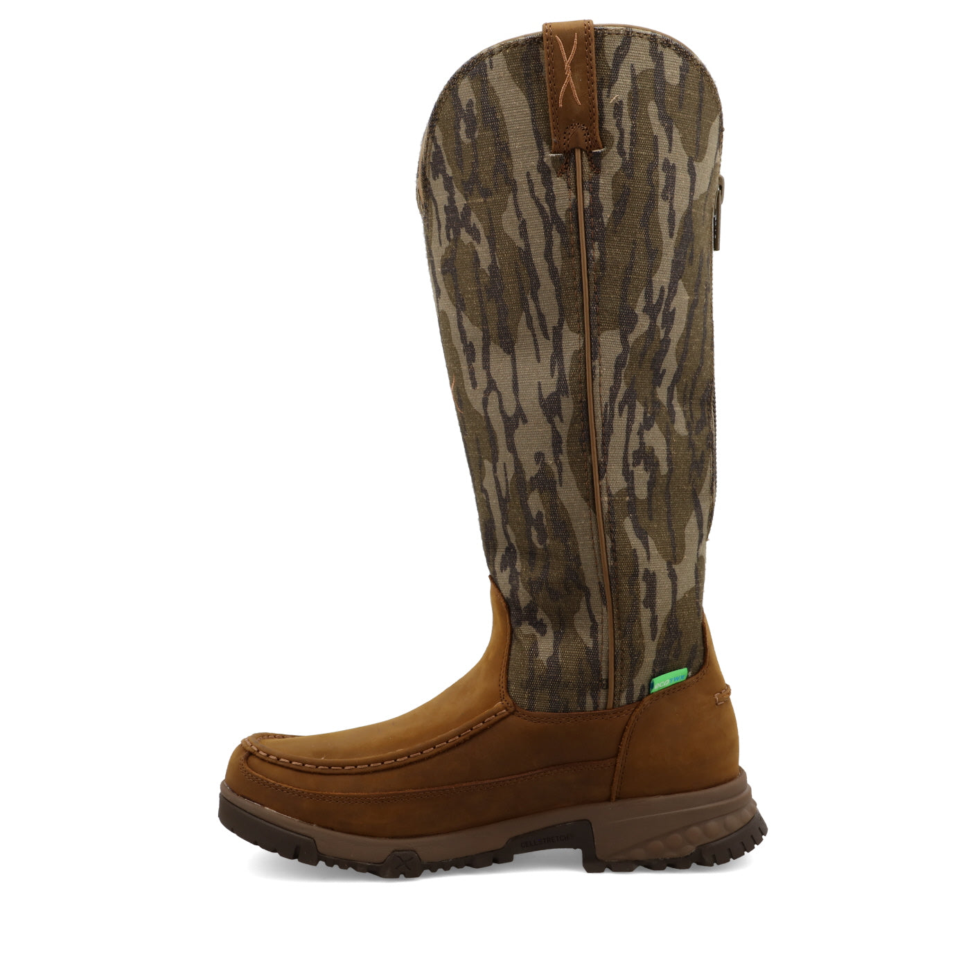 Twisted X 17" Snake Boot- Mossy Oak Bottomland Camo & Brown
