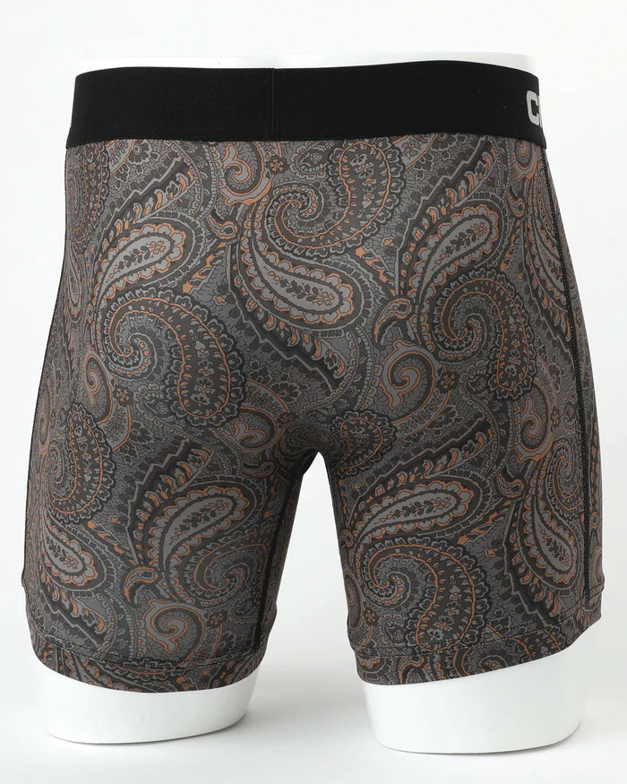 Cinch Mens 6" Brown Paisley Boxer Brief