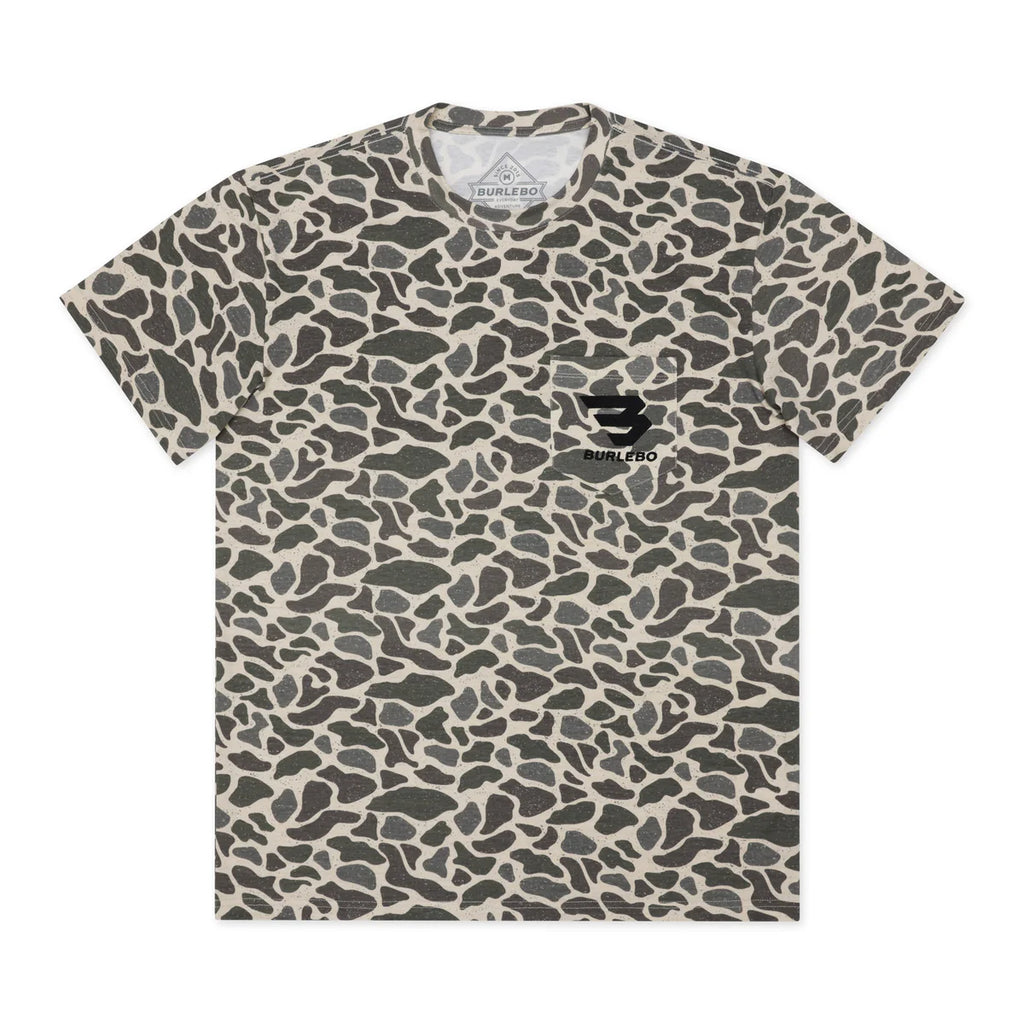 Burlebo SS - Classic Deer Camo - Flying B Pocket Tee