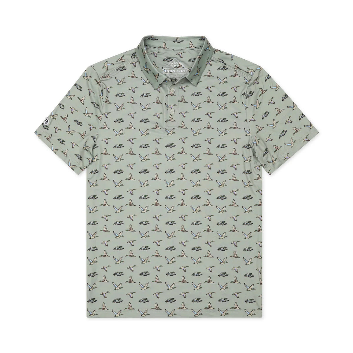Burlebo Performance Polo - Flying Ducks- Green