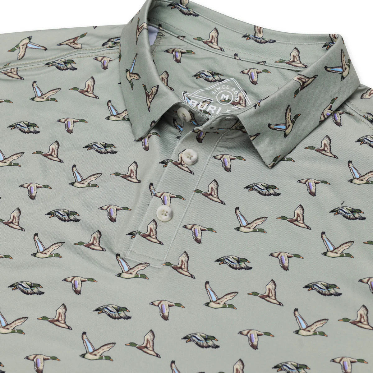 Burlebo Performance Polo - Flying Ducks- Green