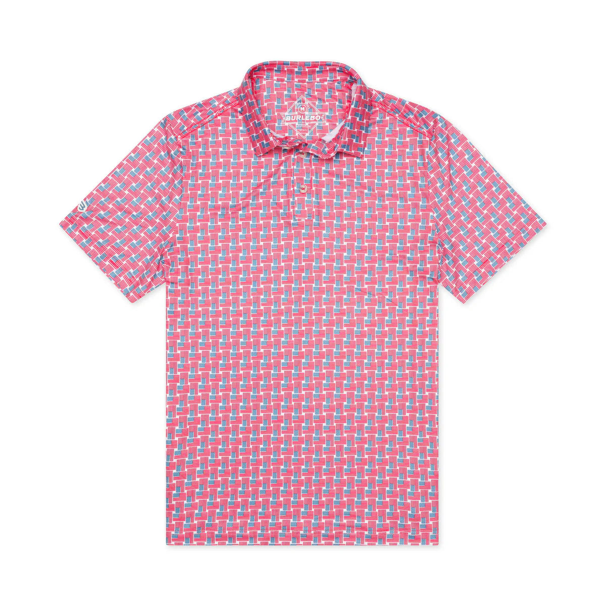 Burlebo Performance Polo - American Flag Print