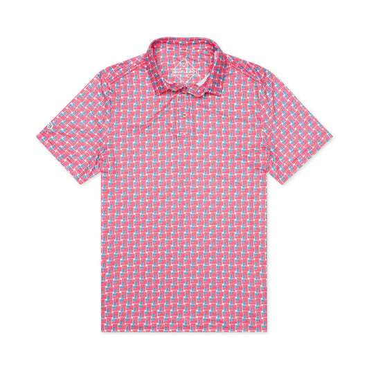Burlebo Performance Polo - American Flag Print