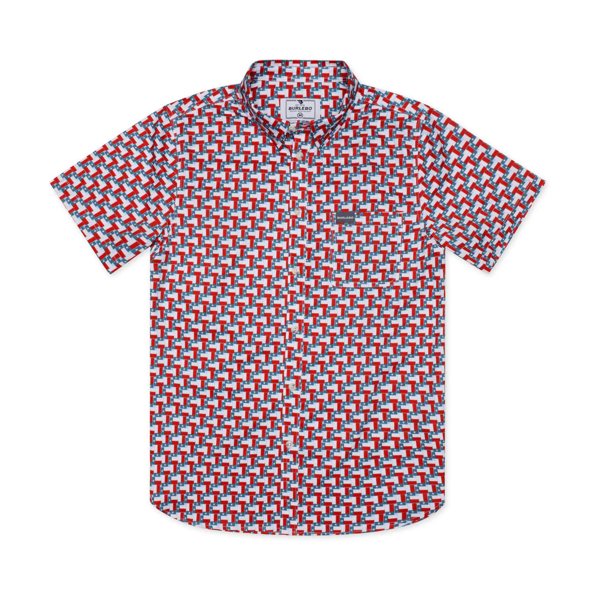 Burlebo Performance Button Up - Texas Flag