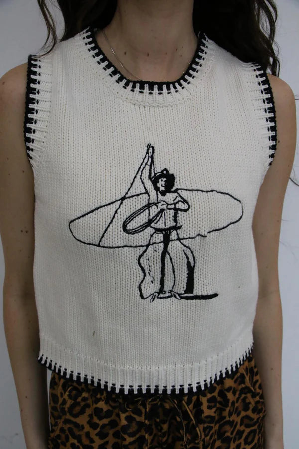 Roping Cowboy Sweater